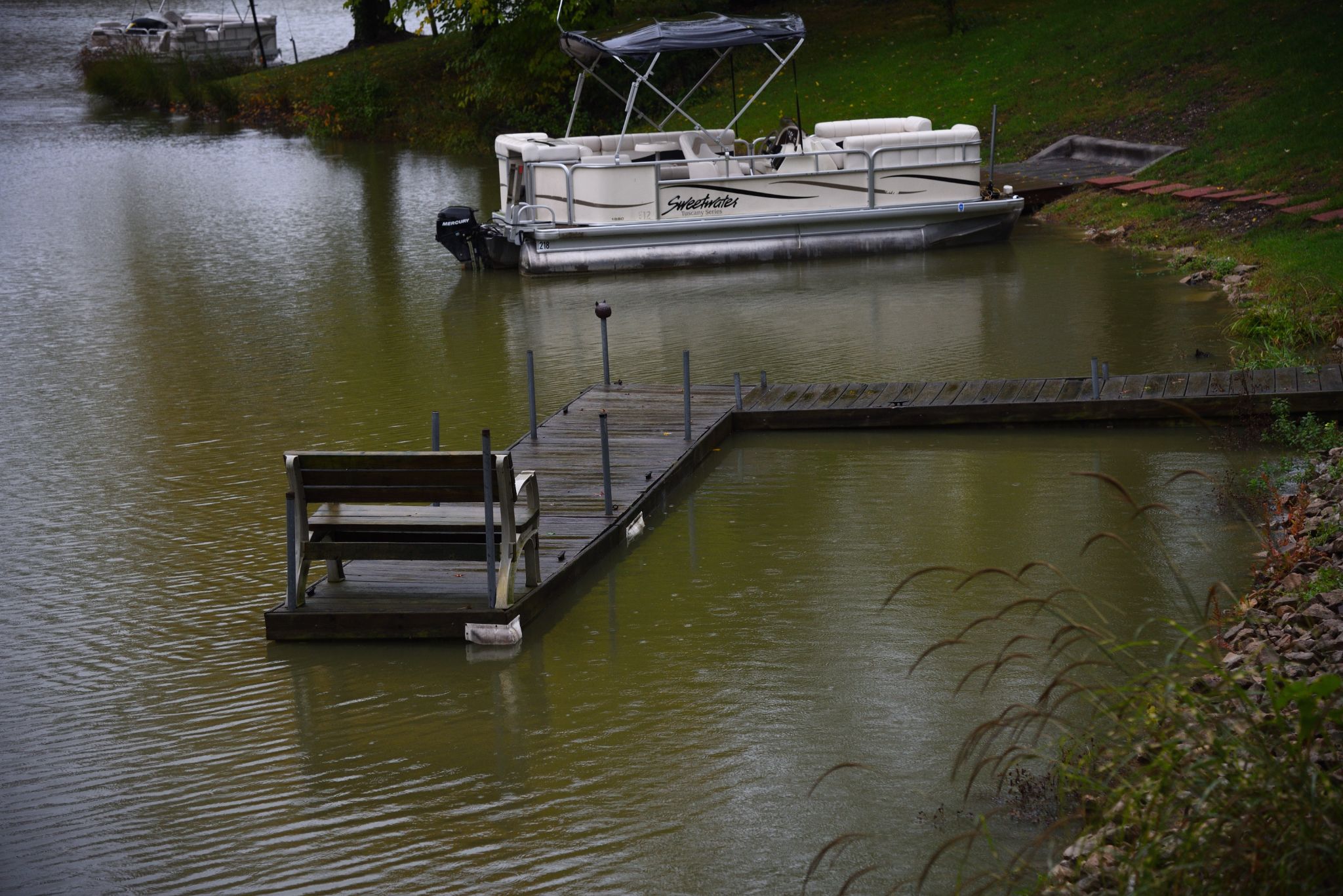 Our pier after 4 1/2 inches of rain